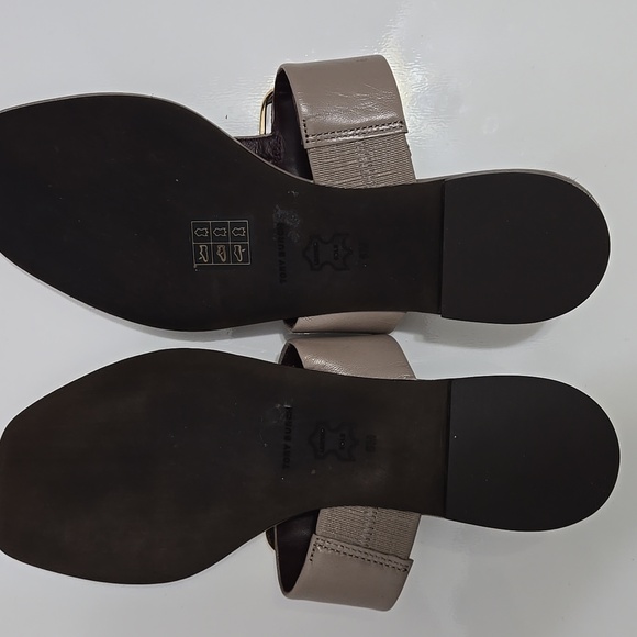 Tory Burch Taupe and Gold Sandals. Size 6M. Like New Condition. - Picture 9 of 12